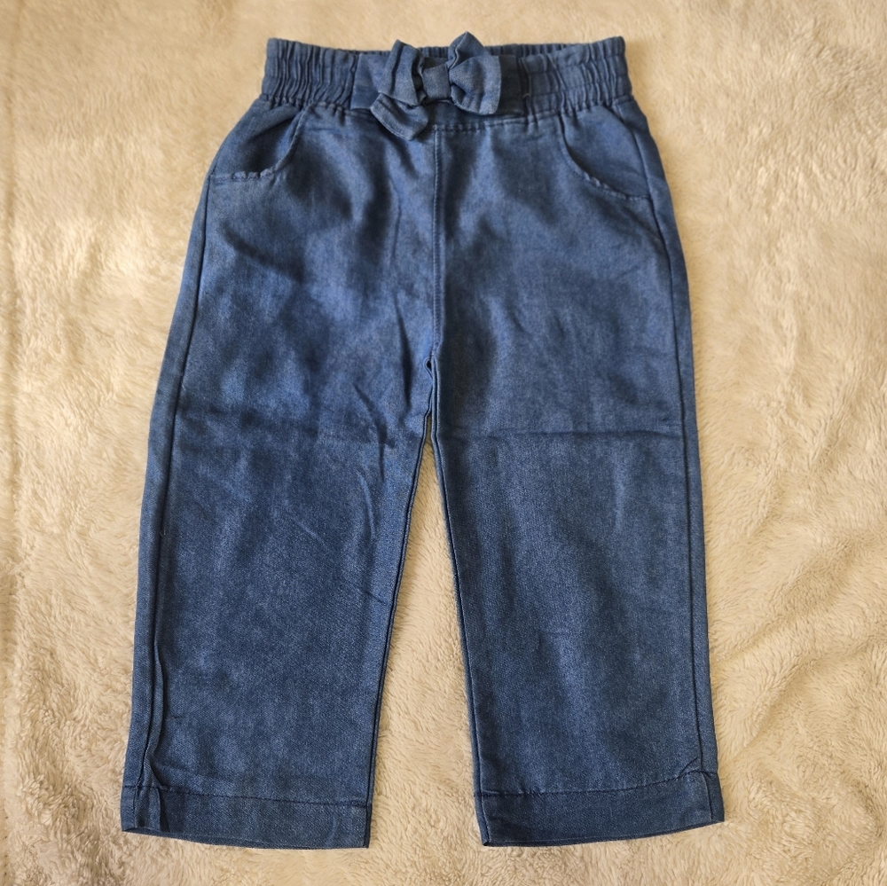 Kids Soft Blue Denim Pants NWOT Sz 24mo 2T